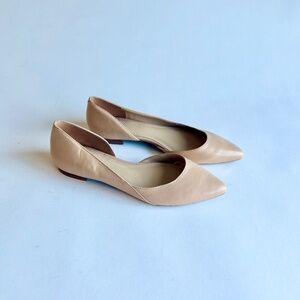 Marc Fisher Cream Leather Point Toe Flats size 6